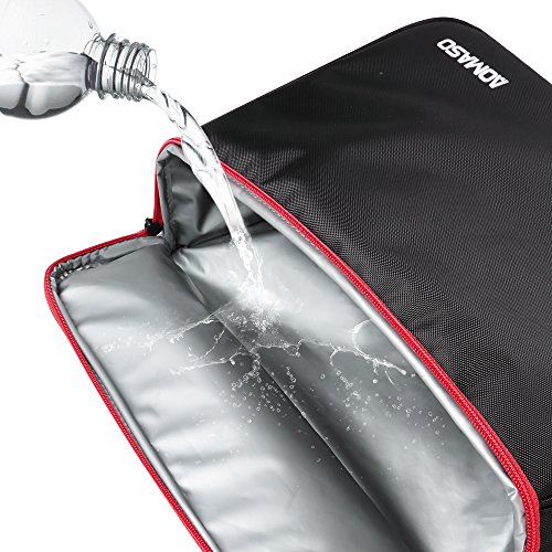 Aomaso Rücksitzorganiser Kühler Viele Taschen Reisen Aufbewahrung Tasche(Hitzebeständig) Ablagefächer und Netztaschen Schwarz und rot - 7