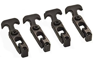 BYNYXI 4 Stück Gummi T-Griff Spannverschluss, 11cm Hebelverschluss Kappenschloss Kistenverschluss Schwarz Klappverschluss Flexible Ziehverschlüsse für Werkzeugkasten Kühlwagen Schnappriegel
