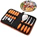 Produktbild iBaseToy Halloween Kürbis Schnitzset 9 Stück - Professionelles Kürbis Schnitz Tool Kit Kürbis Schnitzwerkzeuge für Kinder, Einfaches Schnitzen Halloween Kürbis Deko Jack-O-Lantern (mit Tasche)