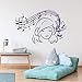 Produktbild Musikalische Mädchen Wandtattoo Vinyl Musikliebhaber Wandaufkleber Musik Teen Mädchen Room Decor Abnehmbare Musiknoten Wandkunst Wand 57 * 86 cm