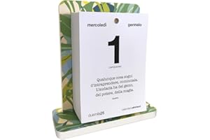 Q&BGRAFICHE Calendario da Scrivania 2025 Aforismi Motivazionali | Fogli a Strappo con Citazioni Filosofiche | Base Forex Montata | Idea Regalo | Q&B Grafiche® (2025, LEAF - 1 Pezzo)