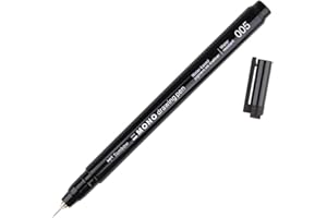 Tombow Fineliner MONO Drawing Pen, larghezza tratto 005 (circa 0,20 mm), inchiostro pigmentato, resistente all'acqua e alla luce, per schizzi, illustrare e disegnare, nero, WS-EFL-H-005