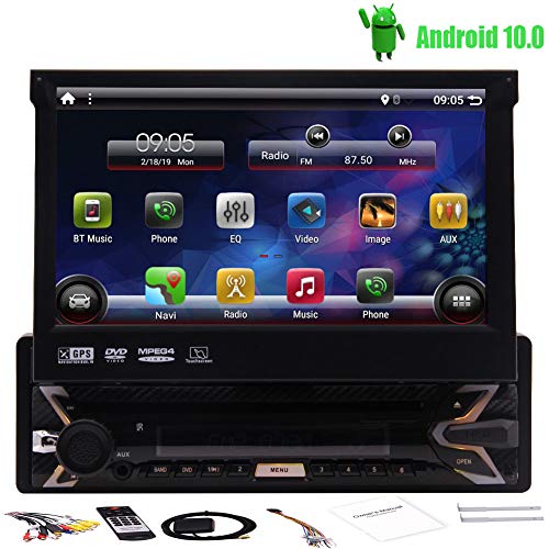EINCAR Radio Stereo per Auto Android 10.0 1DIN con Lettore CD/Dvd Navigatore GPS e Schermo Multi-Touch Bluetooth Angoli di visualizzazione Regolabili unità Principale Supporta WiFi Camera di Backup