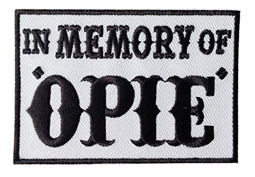 In Memory of Opie outlaw anarchy MC biker patch (3"x2") Black