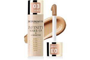 Dermacol Infinity maquillage et correcteur, Multi-usages, Super couvrance, Adapté à la photo, Hypoallergénique, Waterproof, Touch-proof, SPF 15, 03 - Sand