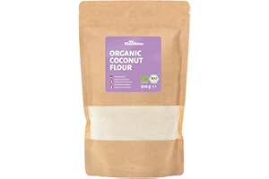 ‎RHEINNATUR RheinNatur Bio Kokosmehl 500 g - Fein gemahlenes Mehl, ideal zum Backen - Reines Naturprodukt mit Antioxidantien & Ballaststoffen - Vegan, Low carb