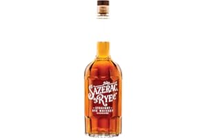 BUFFALO TRACE Sazerac Straight Rye Whiskey, 70cl, 45% Vol, Award-winning Rye Whiskey, Original 1800s New Orleans Recipe, Aged for 4 Years, Spicy and Citrusy Aroma, Ideal for American Cocktails, Whisky Gift Idea