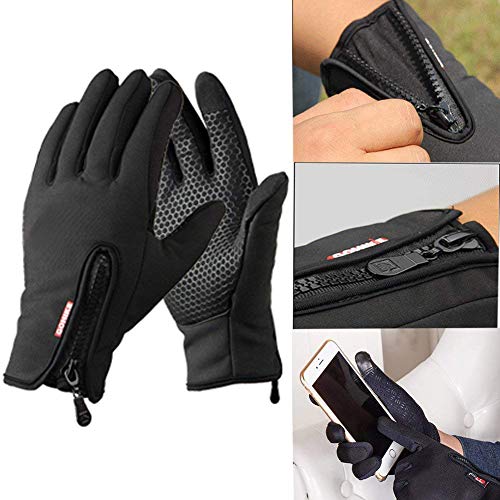 Phego Guantes de Ciclismo, Guantes de Pantalla táctil Impermeables, Guantes de Bicicleta al Aire Libre (XL)