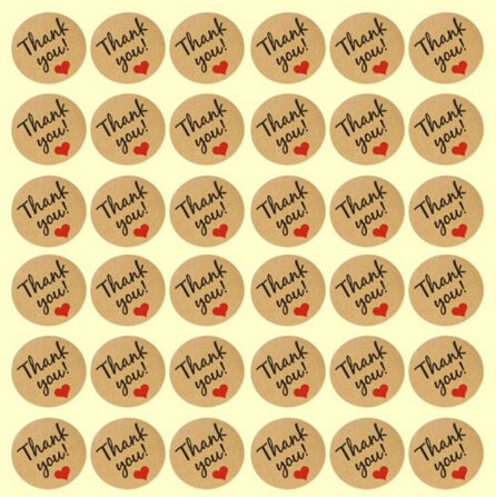 funcoo 240  Lovely Cute   Gracias sobre etiqueta sello adhesivo decorativo   lbumes de recortes Craft adhesivo para el hogar  oficina  dise  o de boda 3 5x3 5cm 1 