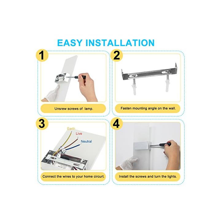 2 Stücke Wandleuchte LED Innen 12W Wandlampe Acryl Wandbeleuchtung