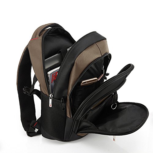 Laptop Rucksack, P.K.U.VDSL 15″ Laptop Backpack, 15 Zoll Notebook Backpack, Computer Rucksack Multifunktionsrucksack Wasserdicht Damen Herren Campus Rucksäcke mit mehreren Fächern für Schule Business - 5