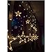 Produktbild LEORX LED-Dekoration-Licht LED Sternenvorhang AC 220V 10W 168-LED Sterne String-Licht Ambiente Beleuchtung für Garten Zimmer Urlaub Weihnachten Hochzeit