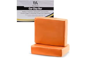 WildAuto 2Pcs Clay Bar Car Detailing Clay, 2 x100g Auto Magic Clay Bar with Cleaning and Adsorption Capacity for Car, Glass, Orange
