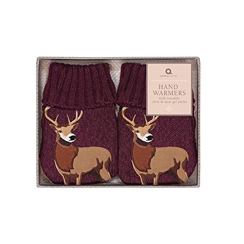 Burgund Strick Highland Hirsch Handwärmer