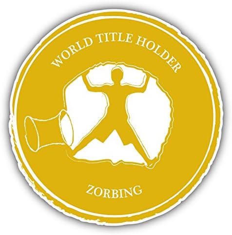 Zorbing Sport Retro Passport Stamp Car Decor Vinyl Sticker 12 X 12 cm