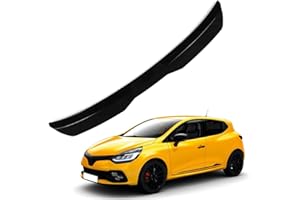 KIZMIQ Auto Spoiler posteriori per Ren-ault Clio MK5 Clio 5 2019 2020 2021 2022 2023 Nastro Installare Adesivo,ABS Alettone Tetto Posteriore Tuning Ala Styling Accessori,A/Black