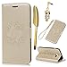 Price comparison product image A5 2017 Case, Galaxy A5 2017 Case Protective PU Leather Flip Wallet Case Cover 3D Totem Embossed Folio Case Stand Shell Card Slots Cash Pouch Phone Case for Samsung Galaxy A5 2017 - Gold