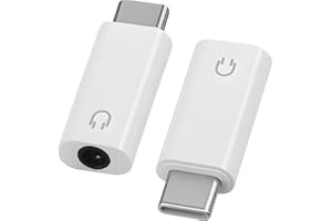 SOLRYN 2 Pack Adaptador USB C a 3,5 mm para Auriculares Cuffie Audio, Tipo C a 3.5mm Adattatore Jack, Plug and Play, Compatto e Portatile, Compatible con iPhone 15/16, Samsung Galaxy S24/S23, iPad, Huawei