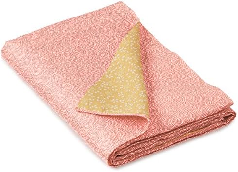 Yamada fiber FUROSHIKI- Japanese Traditional Wrapping Cloth/Tapestry (Edo-Komon: Pink/Yellow) 70x70cm