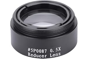 Archuu Focal Reducer Lens,1.25 Inch 0.5X Focal Reducer M28.5 * 0.6 Thread Lens Accessory,for Telescope Eyepiece Photography/Observing