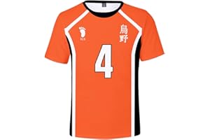 MAISLEY Haikyuu!! TO The Top Camiseta Cosplay Verano Corta Blusa Tshirt Manga Corta Casual para Hombres Mujeres