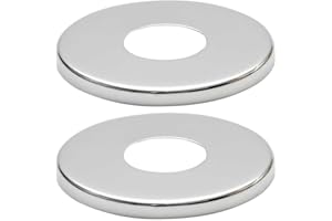 PEPTE 2 x 21mm G1/2 Cromo Rosetta per Rubinetto Copri Tubo Copertura Per Tubi