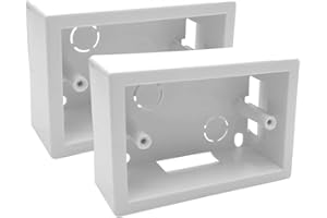 TOT ELECTRIC 2PZ Scatola esterna 503 Cassetta da parete 3 moduli posti bianco per prese elettriche compatibile con tutte le serie civili