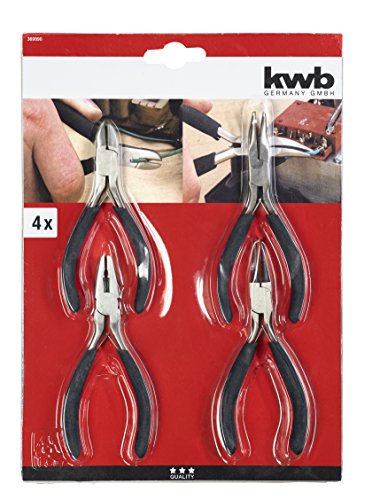 kwb Elektronik Zangen-Satz 4-teilig 369890 (selbstöffnend, handlich, Grundausstattung) - 2