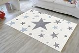 Kinderteppich Happy Rugs STARS creme/silbergrau-blau 80 x 150 cm - 2
