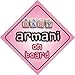 Price comparison product image Baby Girl Armani on board novelty car sign gift / present for new child / newborn baby