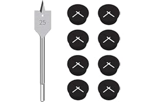 Okaywork 8 Pièces 25 mm Passe-Câbles en Silicone Flexible, Passe Cable, pour Bureau, Table et Autres Meubles, Couvre-trou, Gestion des Câbles, Avec un Dispositif de Forage de 25 mm (Noir)