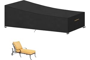 VANSHEIM Pokrowiec na Leżak Ogrodowy - Wodoodporny, Odporny na Promieniowanie UV, Pyłoszczelny - Do Użytku Zewnętrznego na Patio