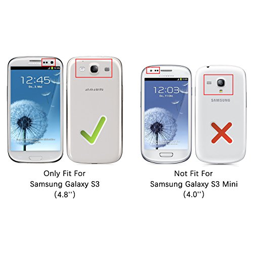 HOOMIL Funda Samsung Galaxy S3  Cuero Premium Fundas para Samsung S3   S3 Neo Carcasa Case  H3035  Negro 