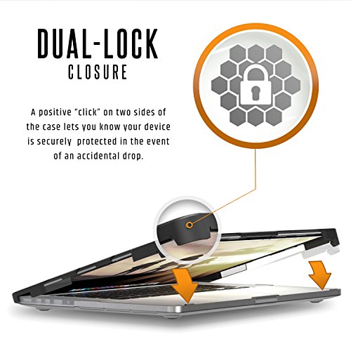 Urban Armor Gear Macbook Hardcase f  r Apple Macbook Pro Retina 15   Nicht kompatibel mit Version Late 2016  - transparent  L  ftungsschlitzaussparung