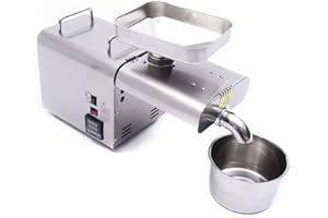 KINHALL Automatisch Elektrische Ölpresse, Temperaturkontroll Ölpresse Maschine Öl Extraktion Automatische Heißprsse Edelstahl Extraktor für Kommerziell & Haushalt 750 W