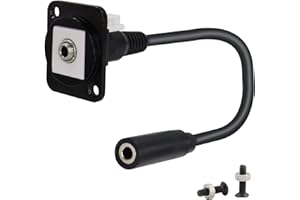 QIANRENON TRS 1/8 Stereo Panel Connector TRS 3.5mm Female to Female Short Cable Pass Through Panel Coupler,XLR Panel Mount, for Stereo Cable Speakers and Headphones