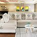 Produktbild Gesteppte möbel Protektoren für Haustiere Kinder Hund Ganze Saison Sofa werfen slipcover L-Form U-Form Schnitt Baumwolle und leinen Anti-rutsch Sofa Slip Cover-1 stück-A 28x28inch(70x70cm)