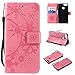 Produktbild Wendapai Huawei P Smart Hülle Flip, Hülle Suit Prämie Vertical Leder Pouch Sleeve Carrying Hülle Folio mit Kartenschlitz Huawei P Smart (Pink)