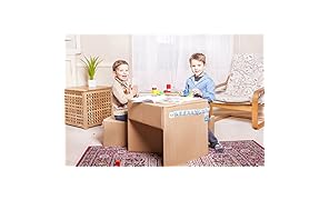 Kinder Tisch & Hocker Set ? Karton Kids Mini-Set Stuhl Set für Alter 3?12