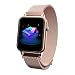 Produktbild Bluetooth Smart Uhr Intelligent Smart Watch Outdoor Sports IP67 Wasserdichter Fitness Tracker Herzfrequenzmonitor Schrittzähler für IOS iPhone Android Geschenk für Damen Herren Kinder (Gold)