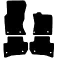 Carsio Carpet Car Mats For Jaguar F Pace 2016 Onwards 4 Piece Set Tailored Fit Floor Mat Complete Accessory Black Custom Fitted - All Weather, Anti-Slip Backing & Black Trim