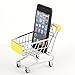 sourcingmap Stainless Steel Movable Mini-Shopping Cart Toy Silver Tone Yellow