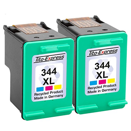 2x Druckerpatrone für HP 344 XL Color Deskjet 5950 6830 6840 6940 6980 6985 6988 9800 PlatinumSerie - 2
