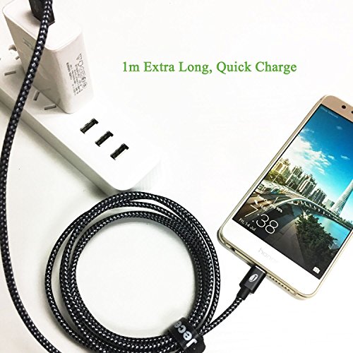  Pack de 3  1m  C  ble USB Type C  Jecent Nylon Tress   Cable USB C Chargeur en Aluminium pour Samsung S8 S8  Note8  A3 5  2017    A7   A9   C5 7 pro   C9  LG G5 G6  Nexus 5X 6P  Onplus 2 3 3T  Sony Xperia XZ  Huawei P9  Nokia N1  New MacBook 2015  ChromeBook Pixel  Nintendo Switch et d   autres appareils compatibles USB C