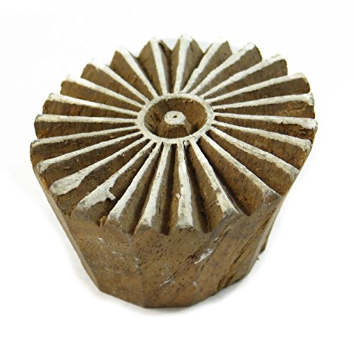 Hand geschnitzte Holz-Block Printing Textile Stempel Floral Stamp Dekorativer Block - 3