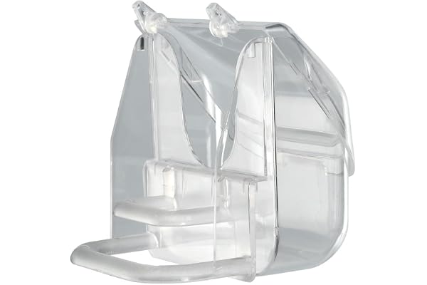 Ferplast 84522724 Pretty 4522 Mangeoire pour Oiseaux - Dimensions : 9 x 9 x 9 cm, Transparent