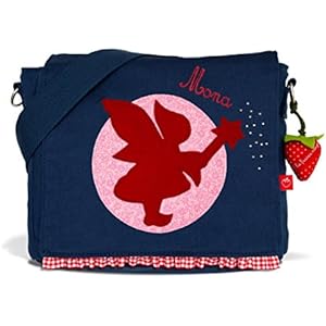 Kindergartentasche & Kindergartenrucksack in einem: Fee für Mädchen (mit Namen) in blau