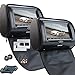 Price comparison product image Universal Pair of Car Headrests with 7 Inch Dual DVD Player for Car Support USB SD IR FM Transmitter