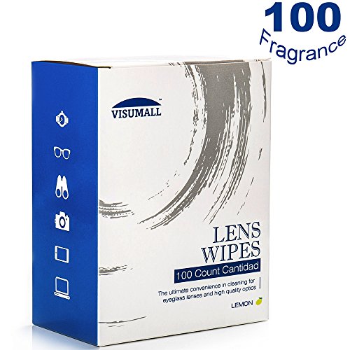 Preisvergleich Produktbild ibuytop 100 Objektiv Reinigungstücher, bereits Angefeuchtete Reinigungstücher tragbar Reise mit einem leichten Duft nonirritating (Zitrone)
