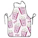 Produktbild Okhagf Adjustable Bib Aprons Popcorn Fits Resists Attitude Waterproof Cooking Waitress Apron Kitchen Apron for Women Men Adults Cartoon Cute Art Printing